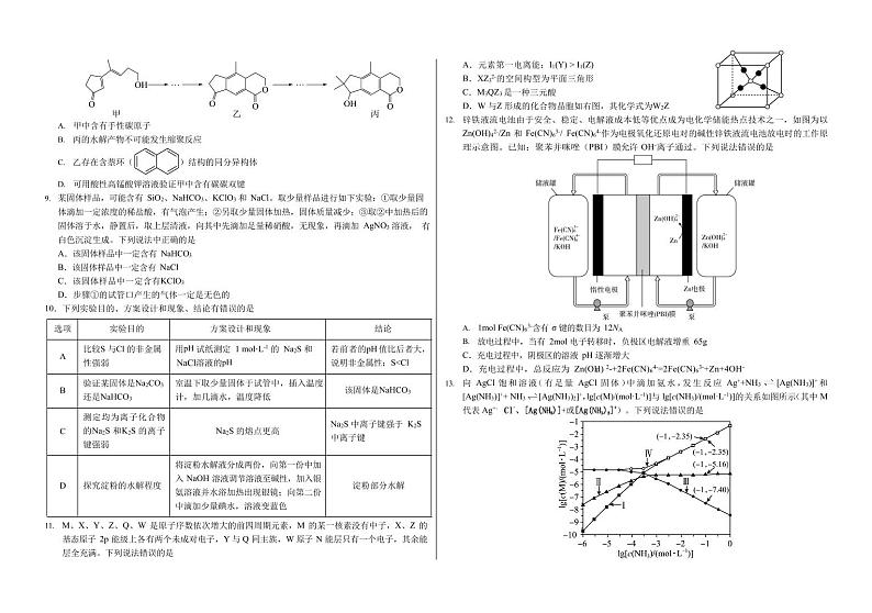 THUSSAT中学生标准学术能力2023年9月诊断性测试 理科综合第2页