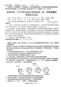 昆明市第一中学2024届高中新课标高三第一次摸底考试 理综