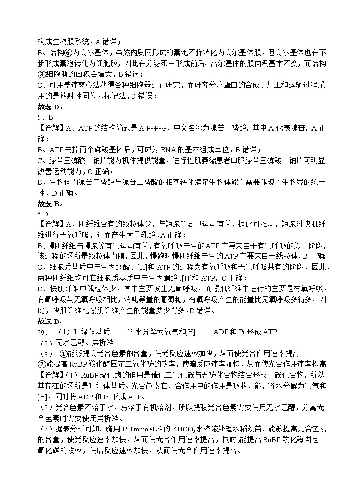 生物答案第2页