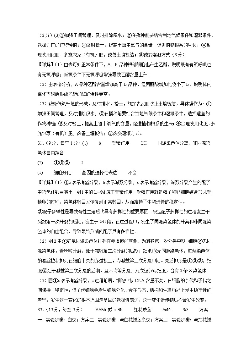 2024绵阳南山中学实验学校高三上学期10月月考（一诊模拟）理综含解析03