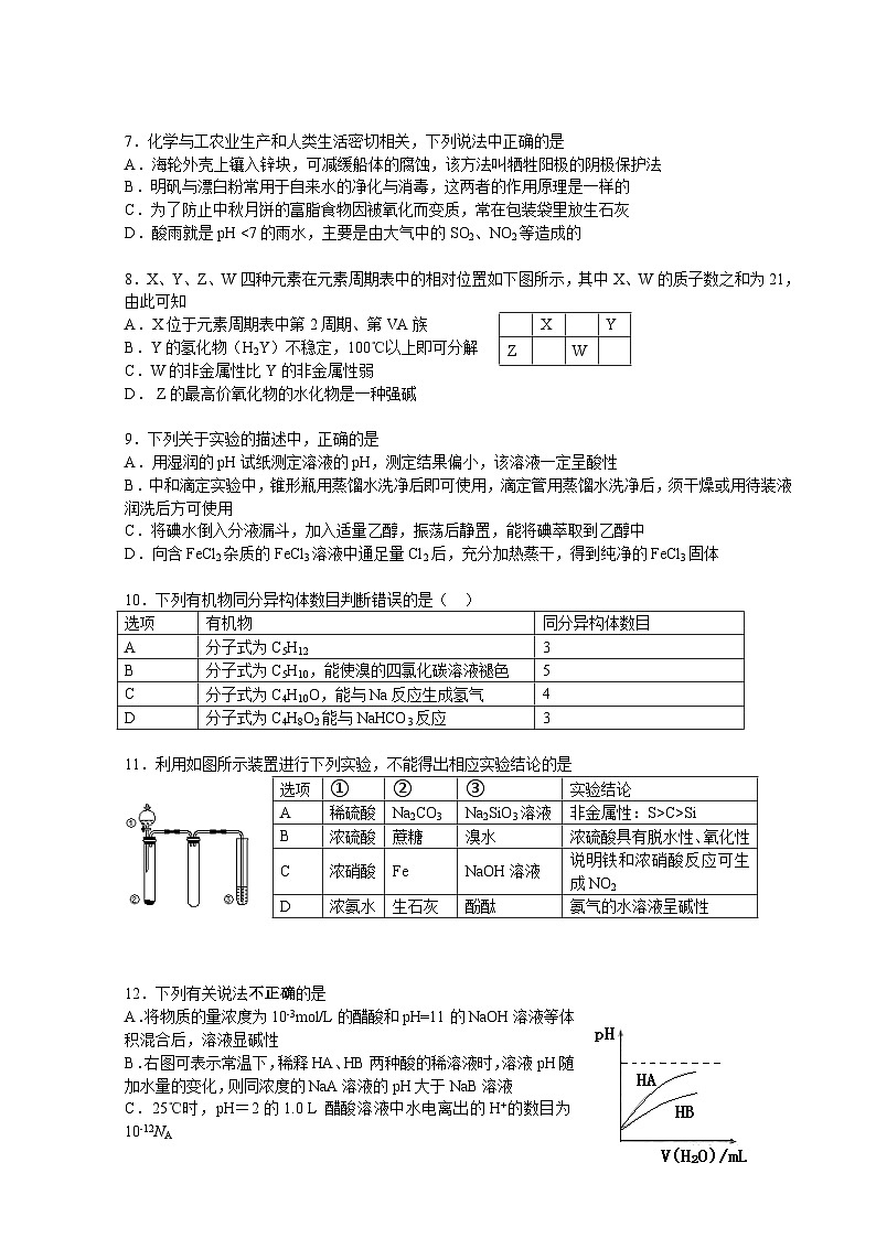 全国I卷高三最后一模理科综合试题及答案02