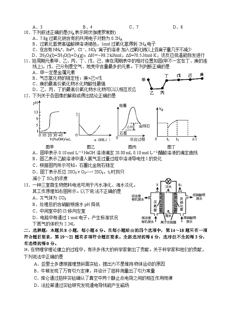兰州一中高三冲刺理综试题及答案03