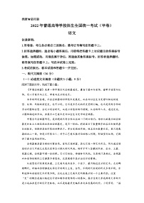 2022年普通高等学校招生全国统一考试（甲卷）-语文（剖析版）