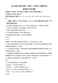 四川省泸县第一中学2024届高三上学期一诊模拟考试理综试题（Word版附解析）