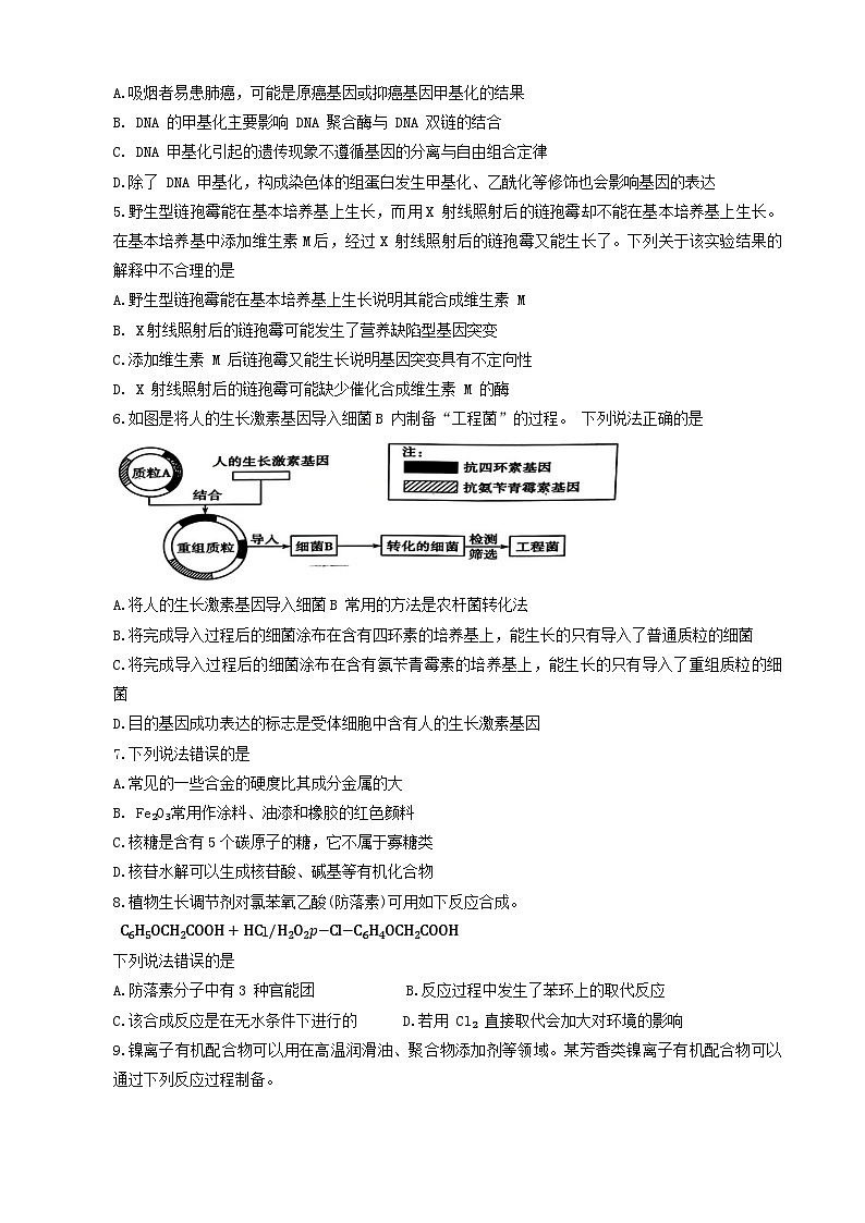 河南省许平洛济四市2023-2024学年高三上学期第二次质量检测理综试题（Word版附答案）第2页
