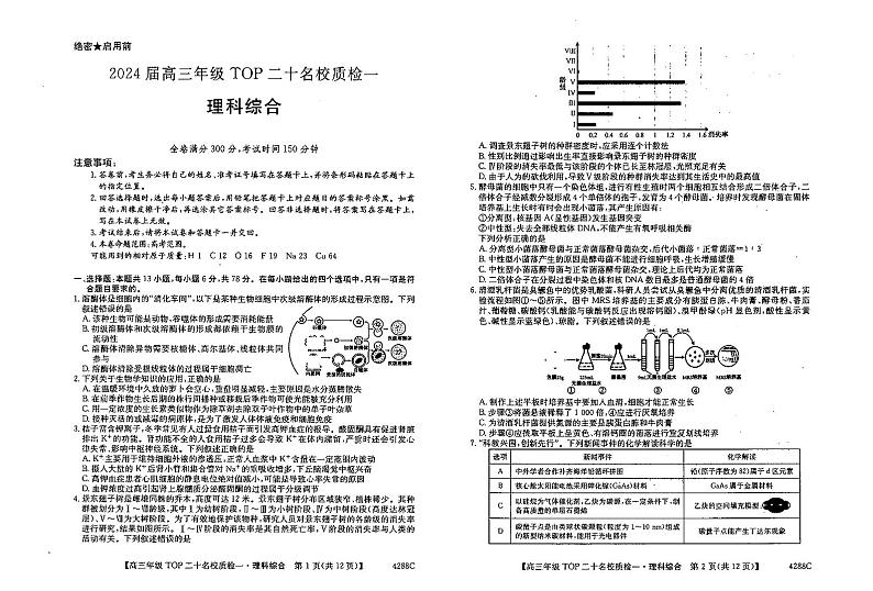 理综第1页