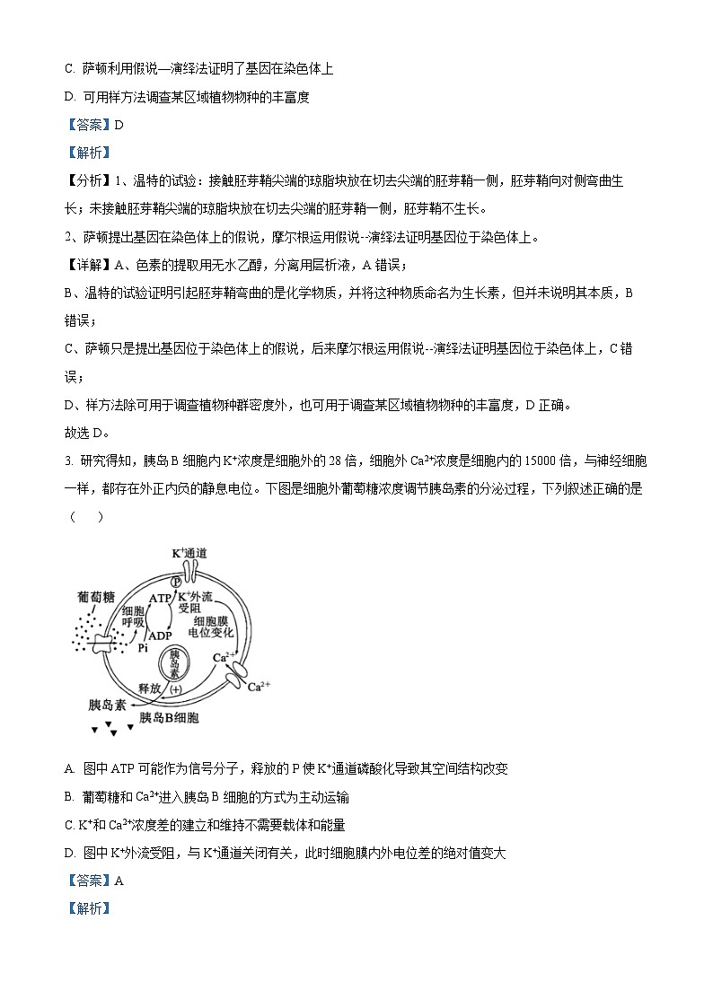 精品解析：2024届四川省绵阳东辰高级中学高三下学期模拟考试（二）理综生物试题（解析版）第2页