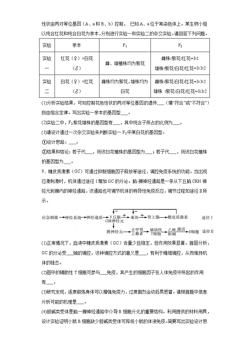 河南省信阳高级中学2023-2024学年高三3月月考理综生物试题第3页