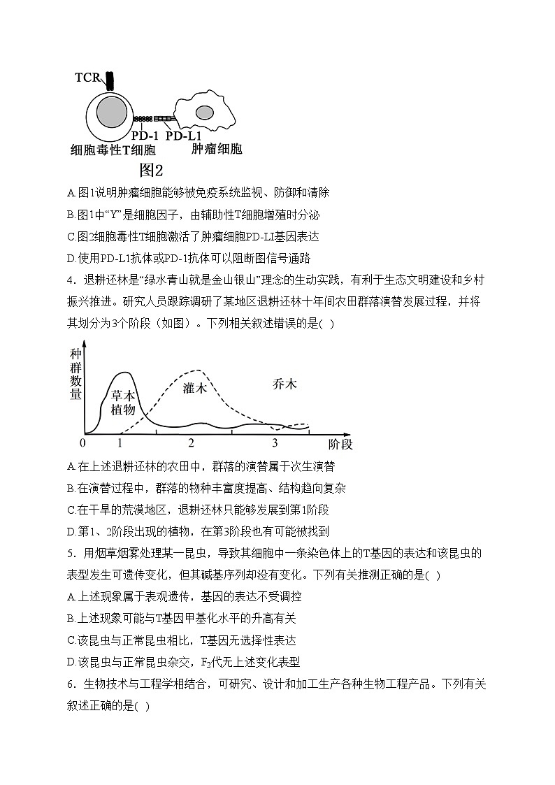河南省开封市2024届高三下学期第二次质量检测理综生物试卷(含答案)02
