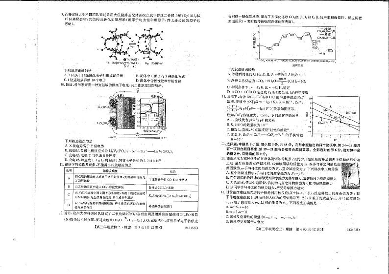 河南省TOP二十名校2024届高三下学期质检二（二模）理综 PDF版含解析02