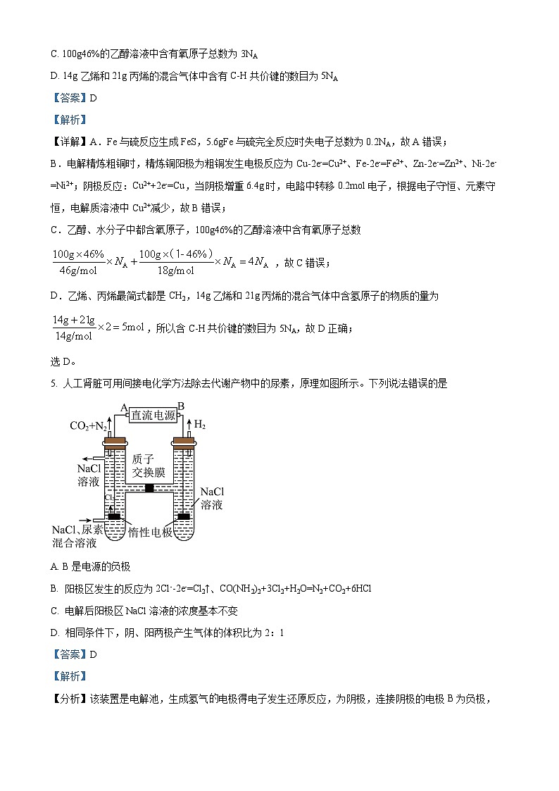 2024届青海省协作联考高三上学期一模理综试题（原卷版+解析版）03