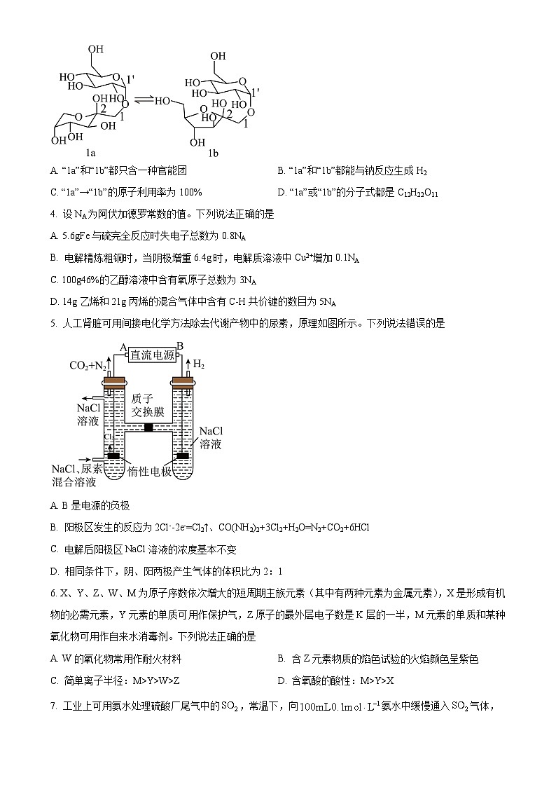 2024届青海省协作联考高三上学期一模理综试题（原卷版+解析版）02
