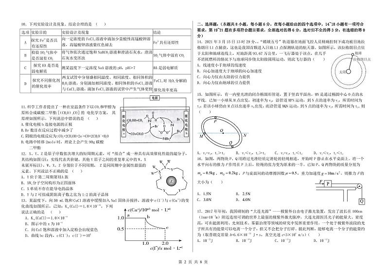 2023届江西省南昌市第十九中学高三下学期第三次模拟考试理科综合试卷第2页