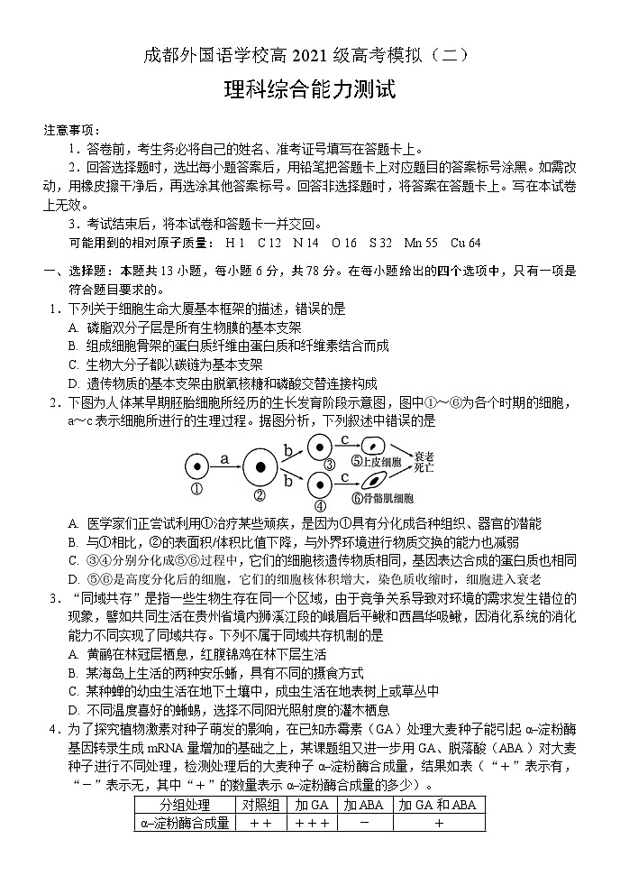 第二套理综转word重排版第1页