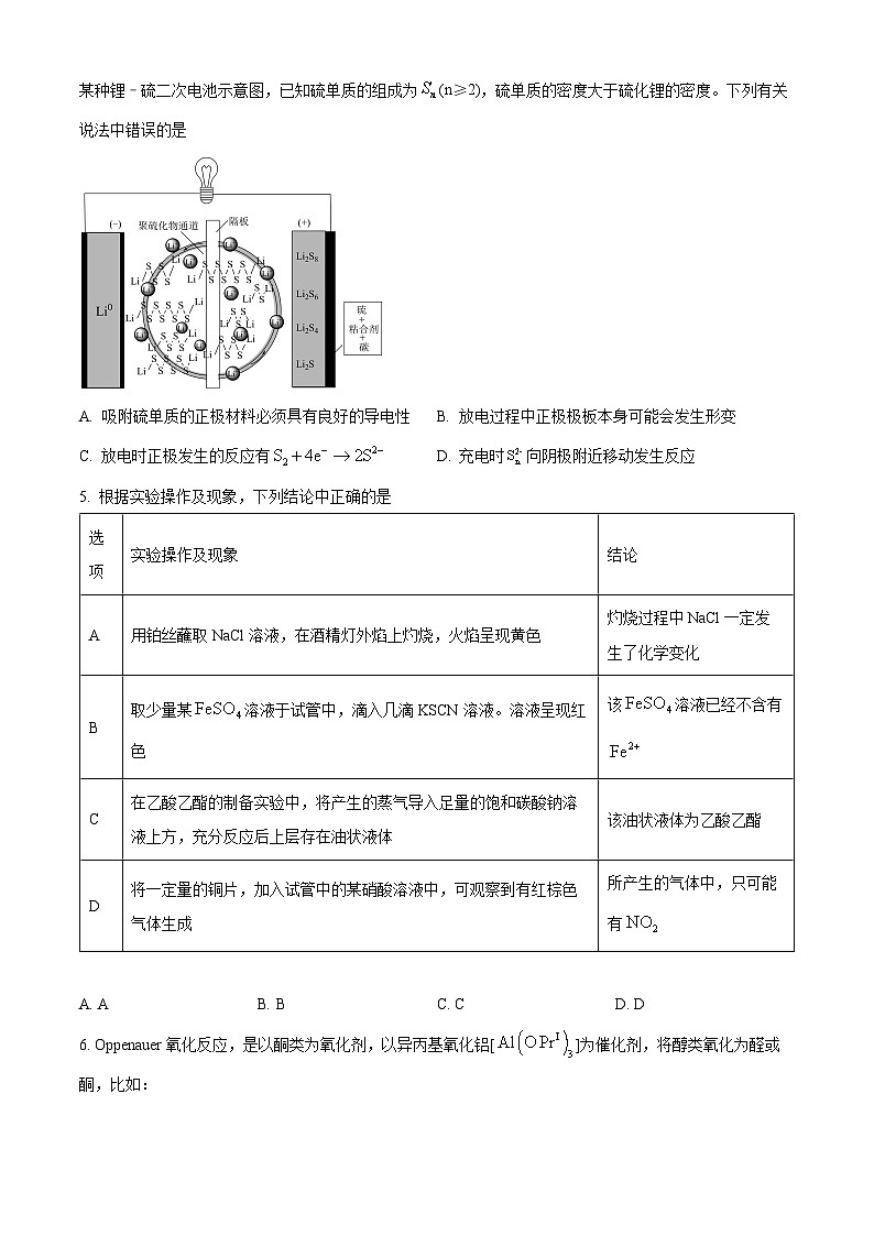 2024届河南省平许济洛四市高三第二次质量检测理科综合试题（原卷版+解析版）02