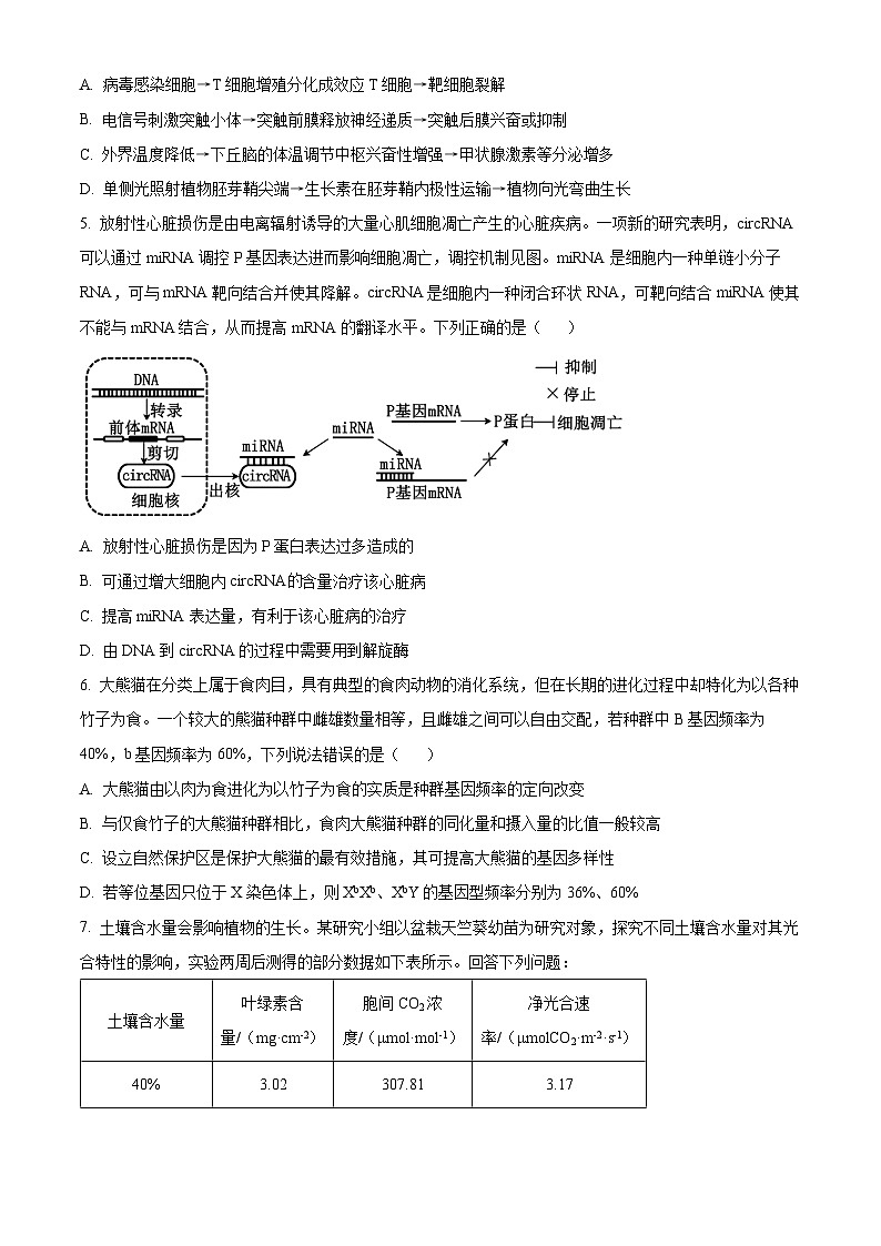 2024届陕西省铜川市高三下学期第三次模拟考试理科综合试题-高中生物（原卷版）第2页