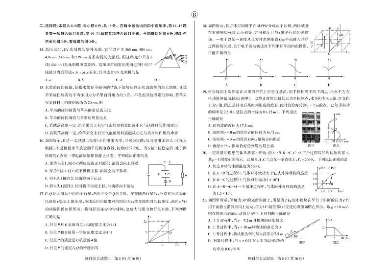 理综A与B卷 2024年省际名校高三5月联考三（押题卷）03