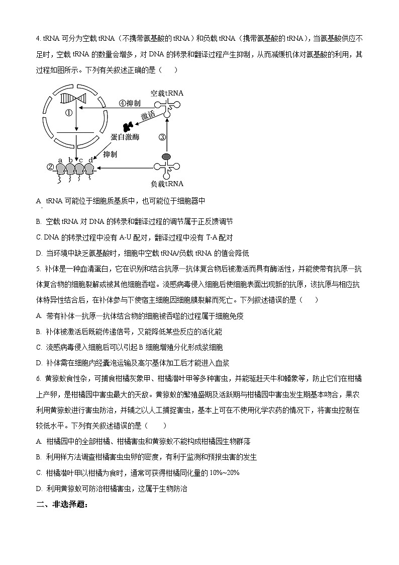 2024届云南省昭通市正道中学高三下学期考前押题理科综合试卷-高中生物（学生版+教师版 ）02