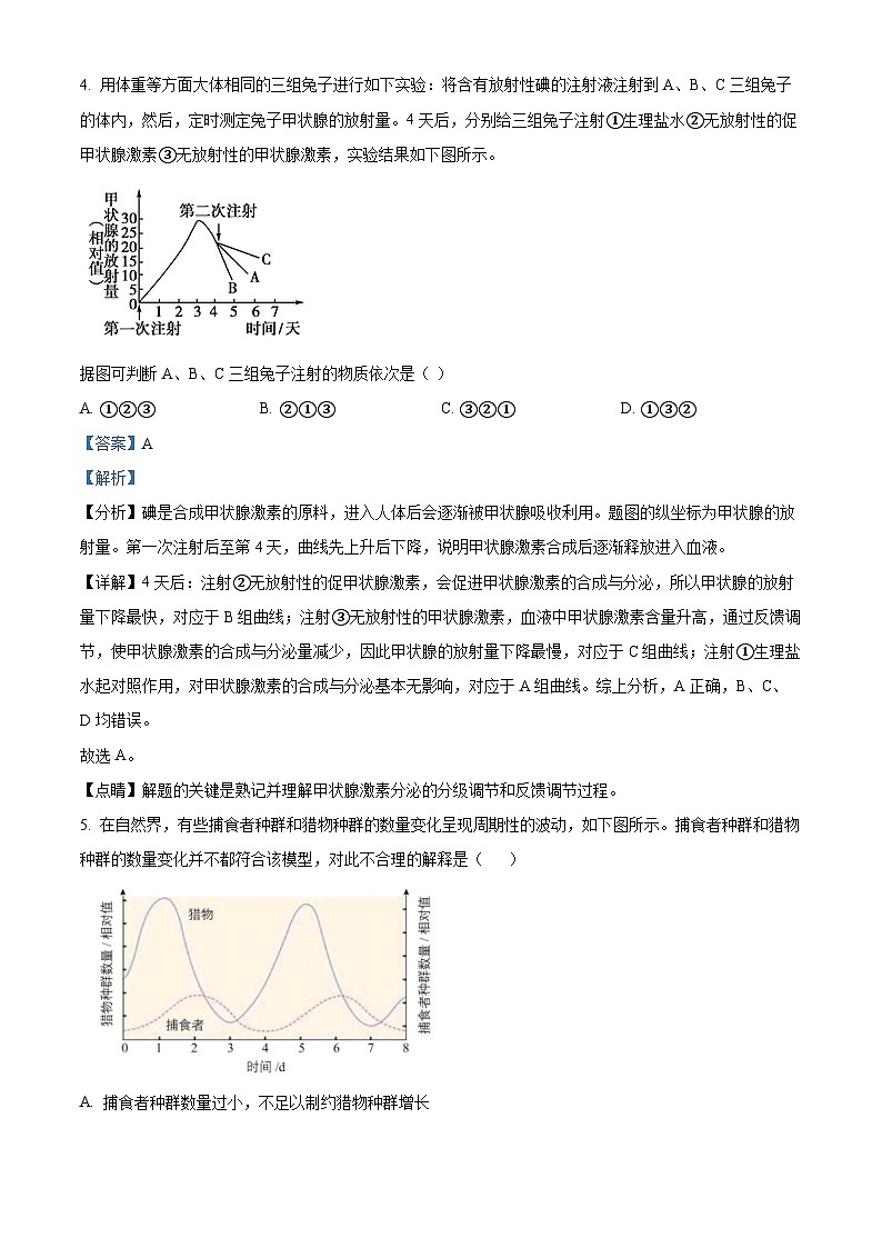 2024届河南省顶级名校高三考前全真模拟考试（一）理综试题-高中生物（学生版+教师版）03