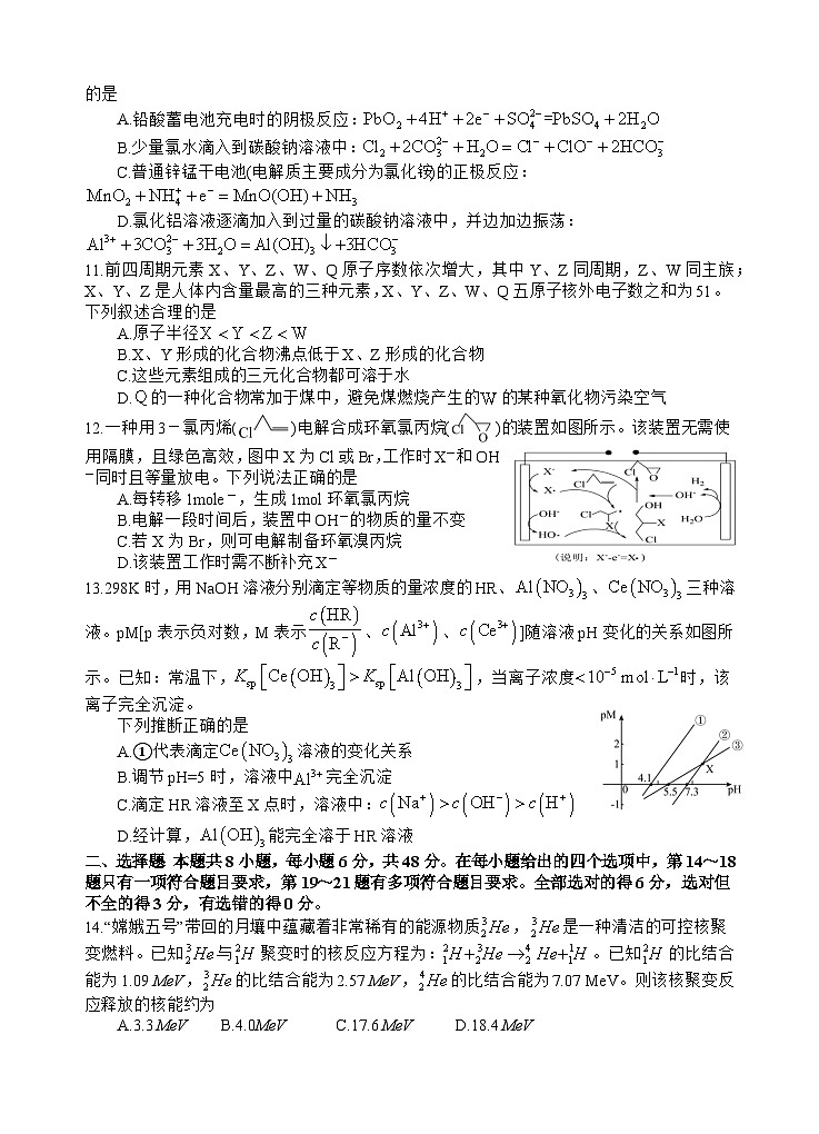 四川省遂宁市射洪中学2024届高三下学期6月考前热身理综试卷（Word版附答案）03