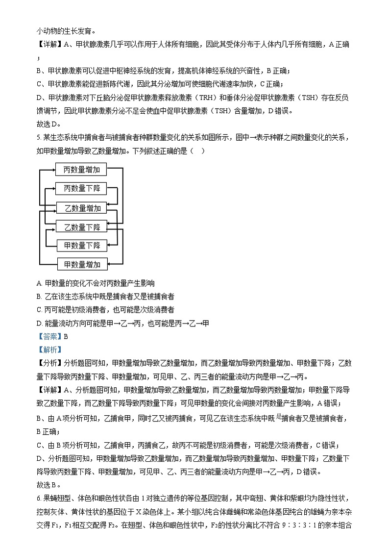 2024年高考真题——理综（全国甲卷）试题（Word版附解析）03