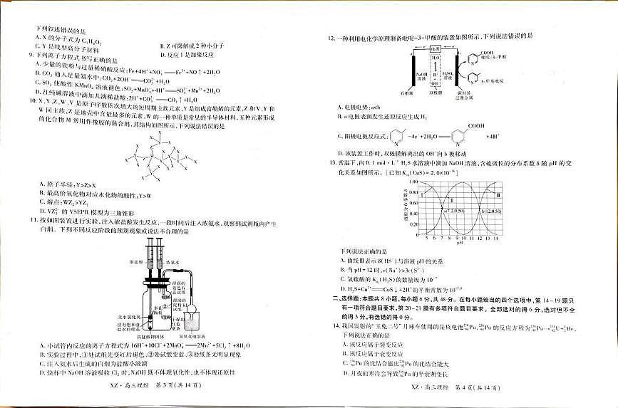 西藏自治区拉萨市2025届高三第二次联考理综第2页