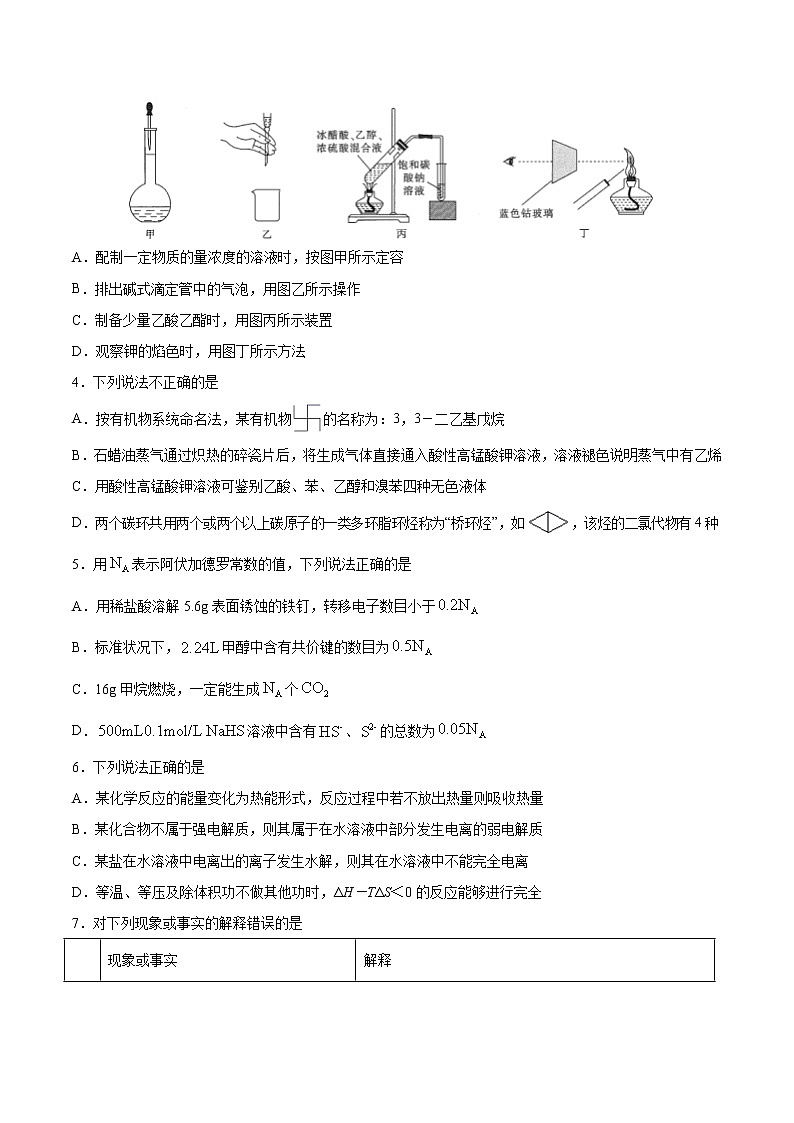2021年1月“八省联考”考前猜题-化学（考试版+全解全析+答题卡）02