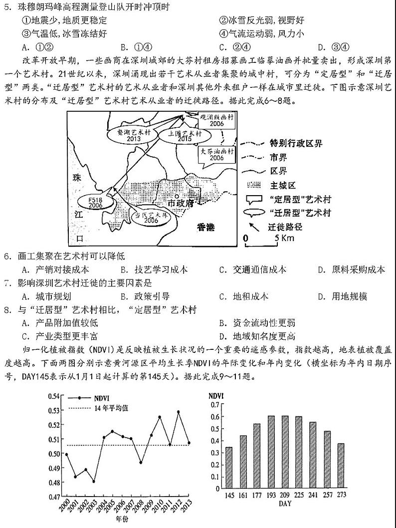 2021哈尔滨第六中学高三二模文科综合考试02