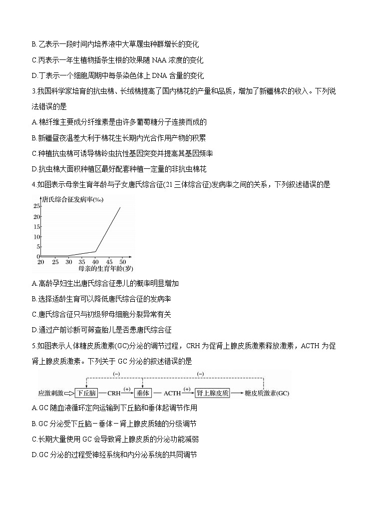 山西省晋中市2021届高三下学期5月统一模拟考试（三模）理科综合（含答案）第2页