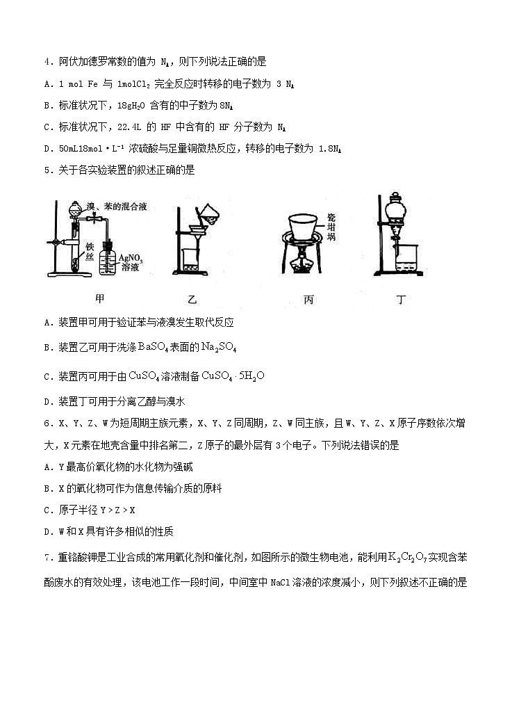 2021届全国卷Ⅲ高考压轴卷 理综（含答案）02