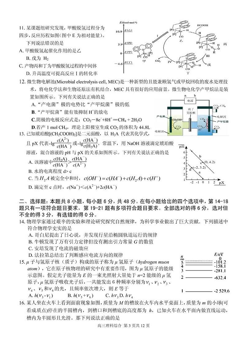 2021届安徽省芜湖市安师大附属高中高三下学期5月最后一卷理科综合试题 PDF版03