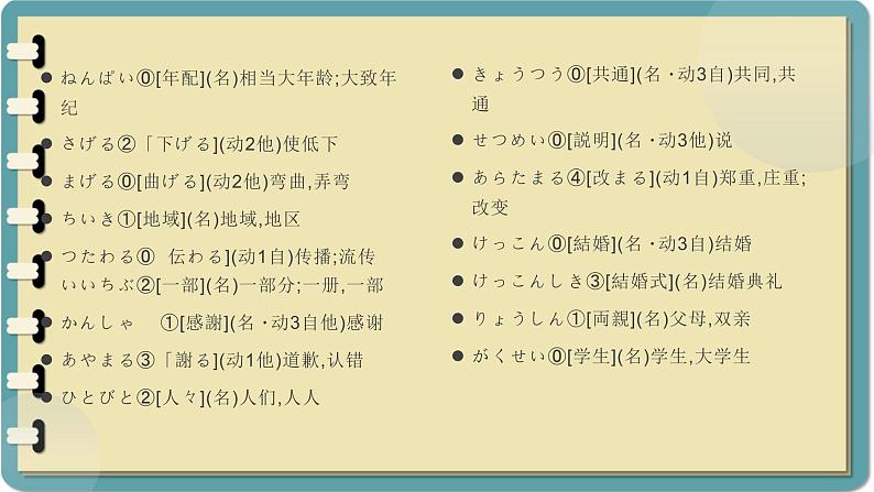 第一课-おじぎ 单元知识点总结 课件 人教高中日语必修第一册06