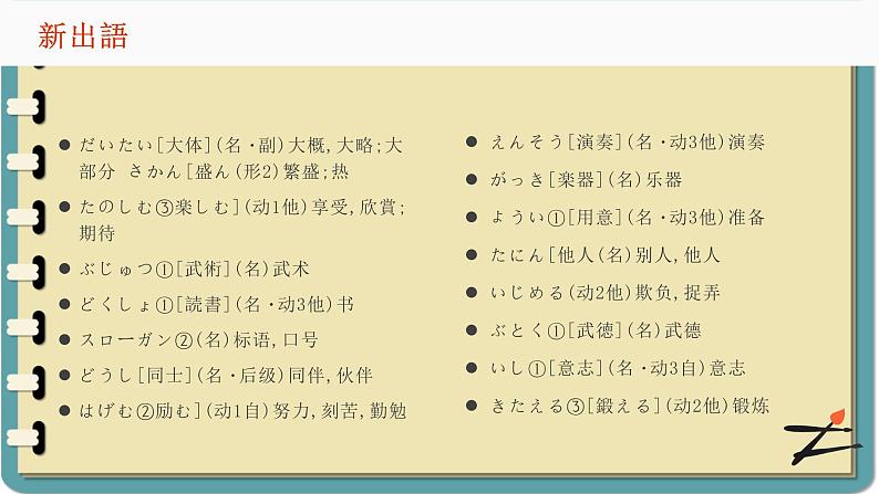 第二课 部活の選択 单元章节知识点总结 课件 人教高中日语必修第一册04