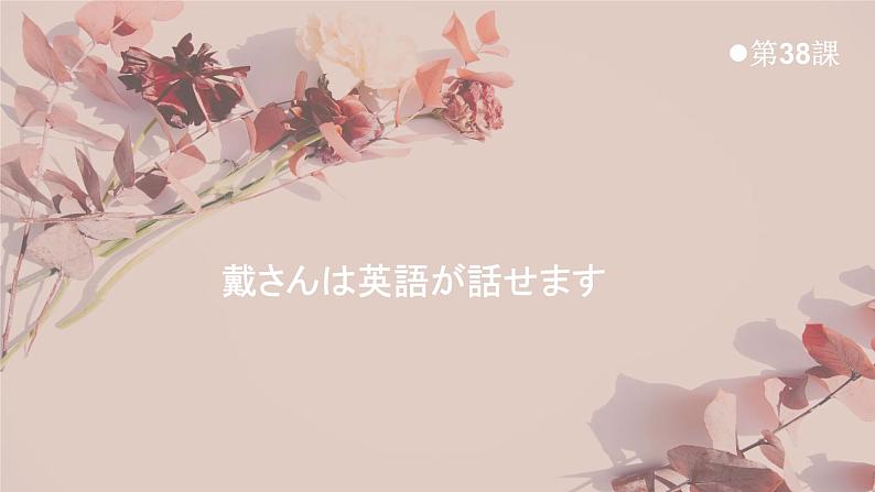 38 戴さんは英語が話せます高中日语 标日课件01