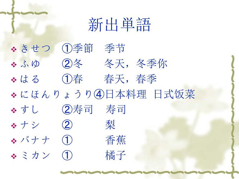 高中日语标日初级上册课件第十二课李さんは森さんより若いです。02