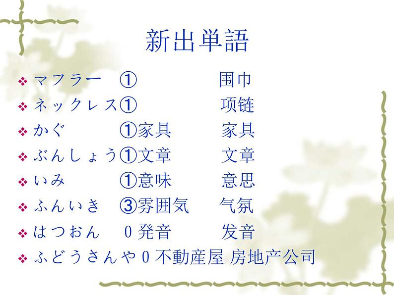 高中日语标日初级下册课件第二十八课馬さんはわたしに地図をくれました。02