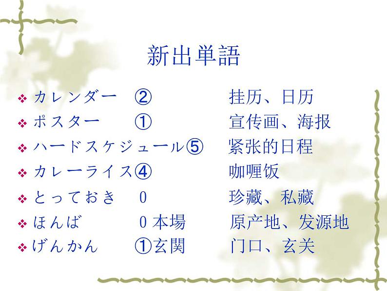 高中日语标日初级下册课件第三十四课壁にカレンダーが掛けてあります。02