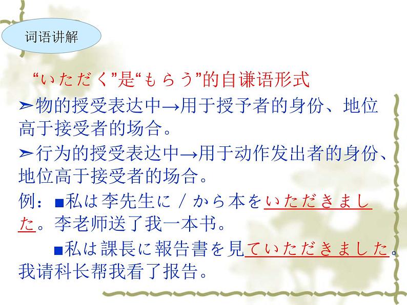 高中日语标日初级下册课件第四十八课お荷物は私がお持ちします。第7页