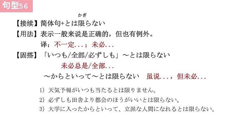 20 高考日语句型100（二）课件 高中高考日语一轮复习课件ppt第7页