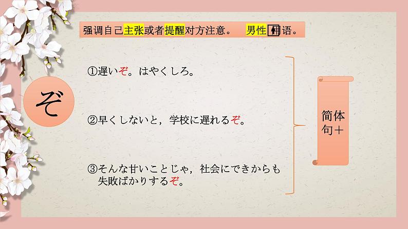 第1章节 助词 终助词 课件-2025届高三日语一轮复习-新高考通用第6页