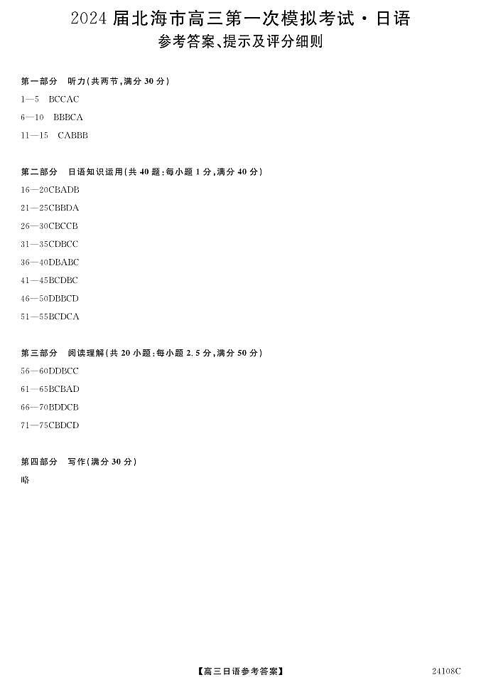 24108C-日语答案第1页