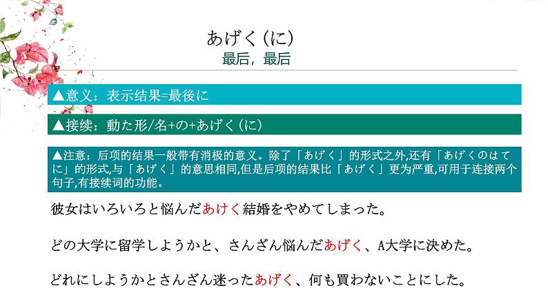 第一单元高考日语句型课件-2024届高三高考日语二轮复习课件第3页