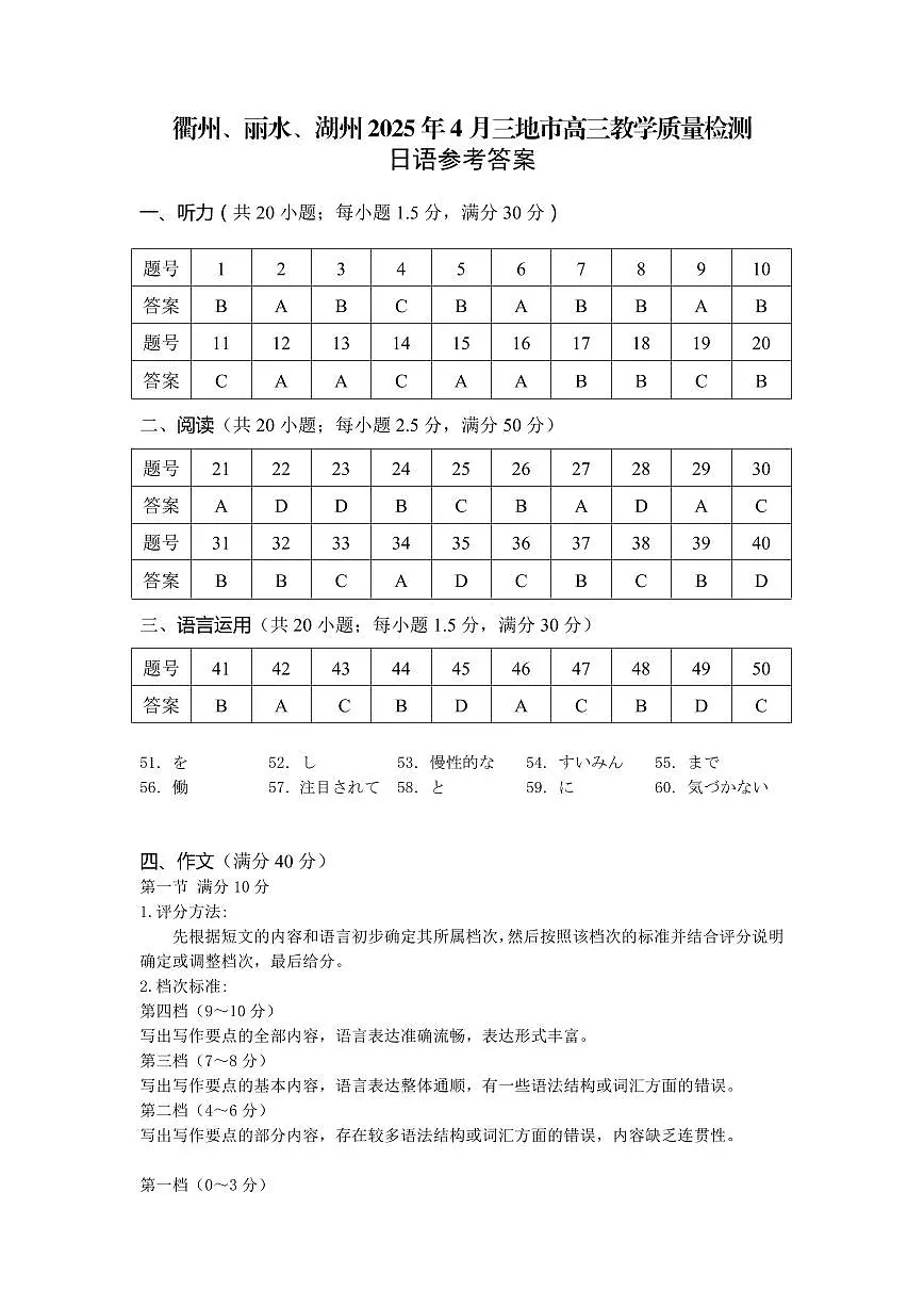 日语答案第1页