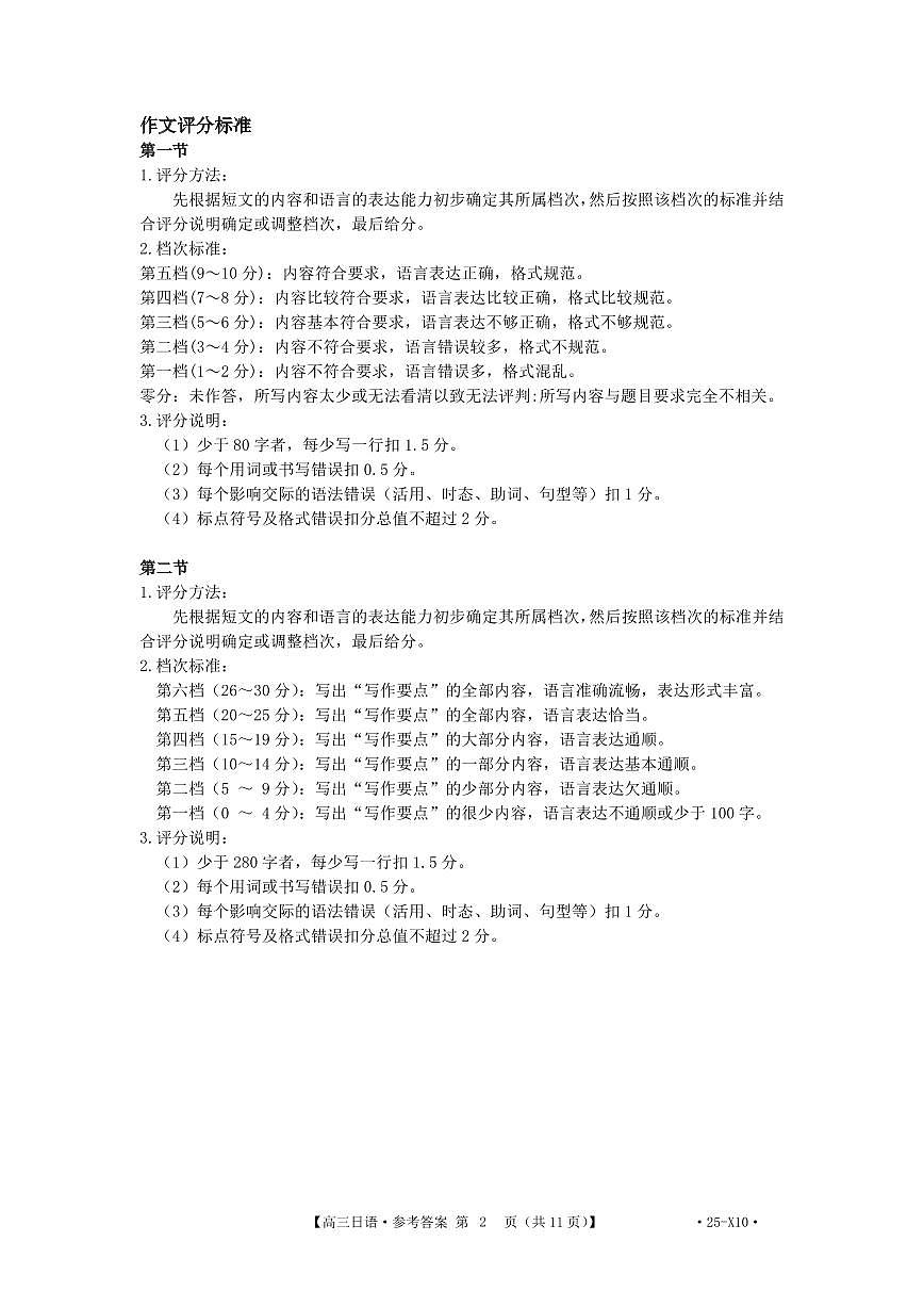 湛江市二模日语答案第2页