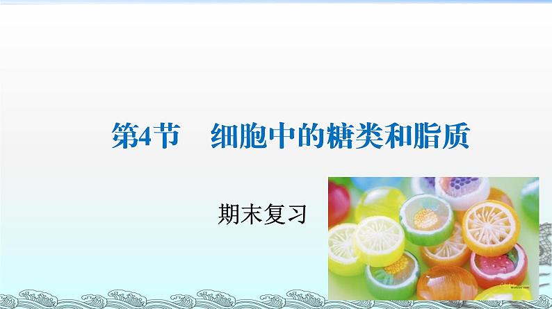 2.4 细胞中的糖类和脂质 PPT课件第1页