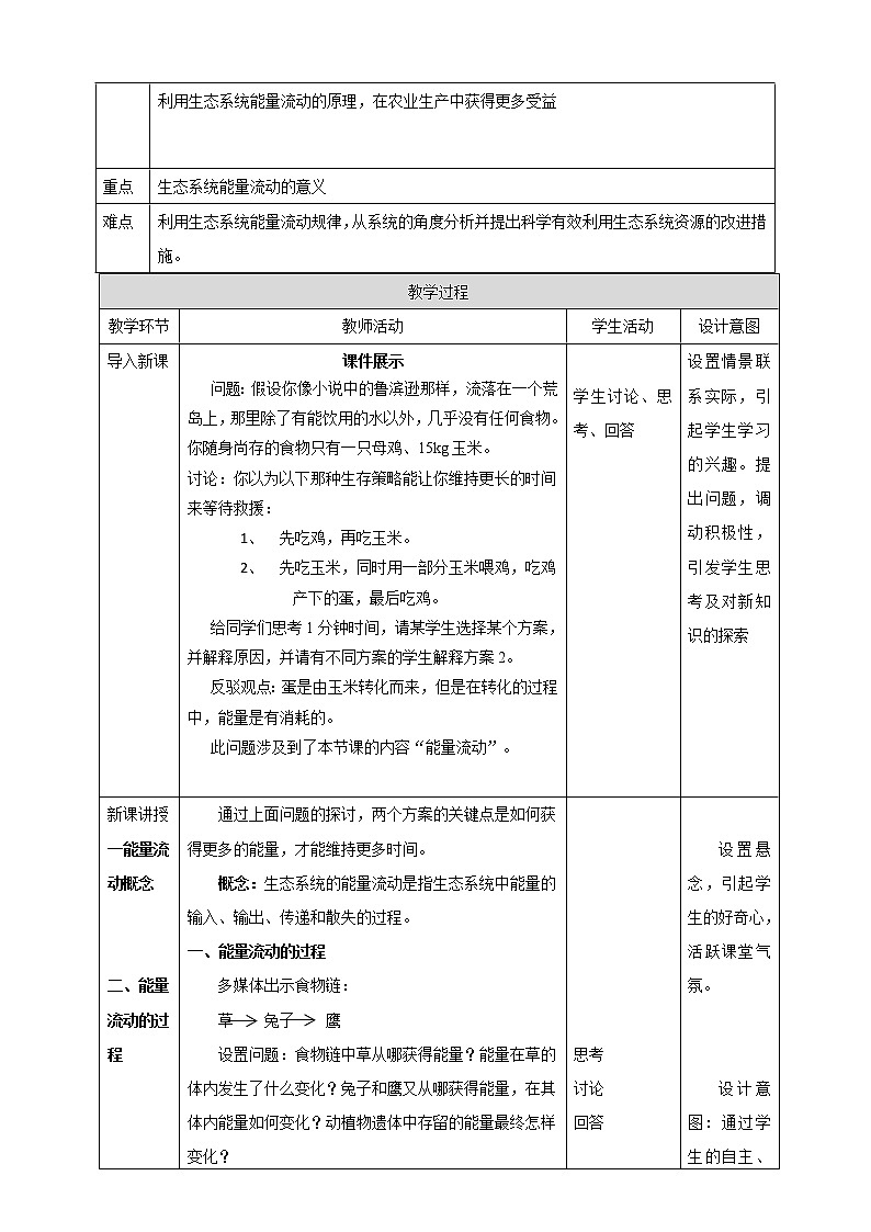[人教版]生物选择性必修2 第三章第2节 生态系统的能量流动 (课件+教案)02