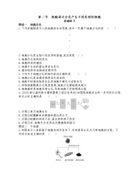 高中生物浙科版 (2019)必修1《分子与细胞》第二节 细胞通过分化产生不同类型的细胞同步达标检测题