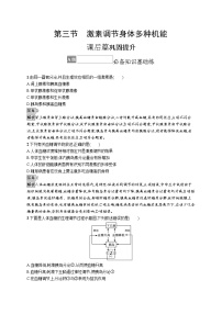 浙科版 (2019)选择性必修1 稳态与调节第三节  激素调节身体多种机能一课一练