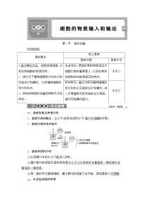 高中人教版 (2019)第4章 细胞的物质输入和输出第1节 被动运输学案及答案