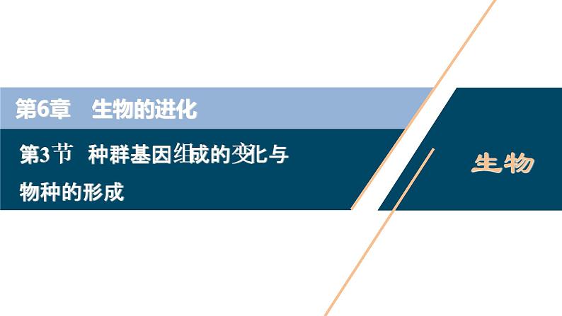 第6章第3节　种群基因组成的变化与物种的形成--（新教材）2021年人教版（2019）高中生物必修2课件01